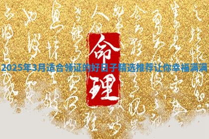 2025年3月适合领证的好日子精选推荐让你幸福满满
