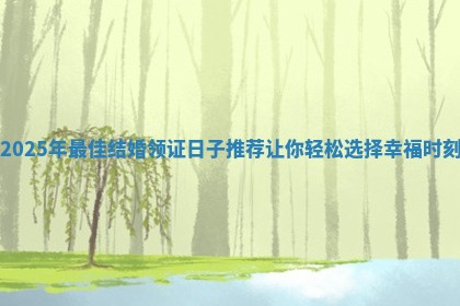 2025年最佳结婚领证日子推荐让你轻松选择幸福时刻