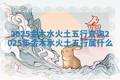 2025金木水火土五行查询 2025年金木水火土五行属什么
