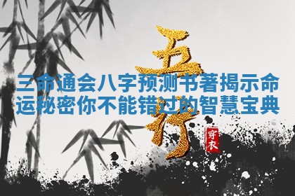 三命通会八字预测书著揭示命运秘密你不能错过的智慧宝典