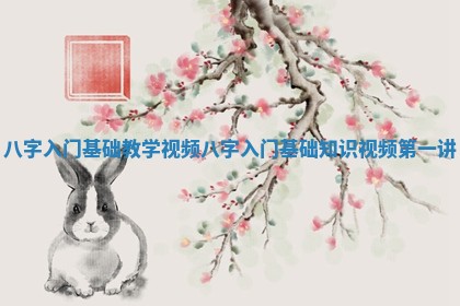 八字入门基础教学视频_八字入门基础知识视频第一讲