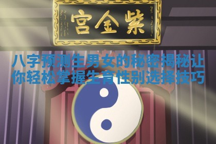八字预测生男女的秘密揭秘让你轻松掌握生育性别选择技巧