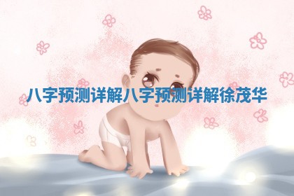 八字预测详解_八字预测详解徐茂华