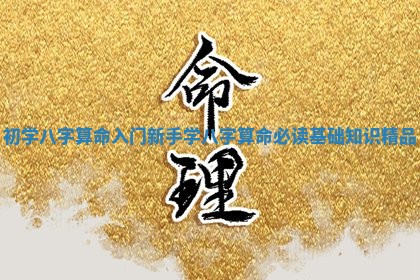 初学八字算命入门 新手学八字算命必读基础知识精品