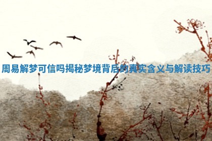 周易解梦可信吗揭秘梦境背后的真实含义与解读技巧