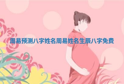 周易预测八字姓名_周易姓名生辰八字免费