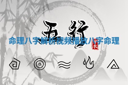 命理八字解析视频 播放八字命理