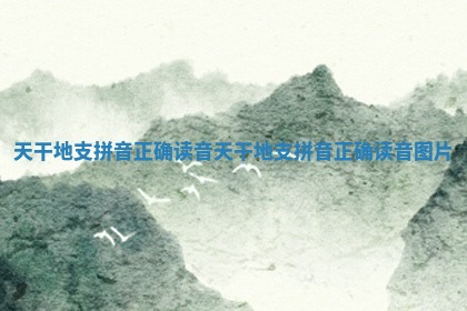 天干地支拼音正确读音 天干地支拼音正确读音图片