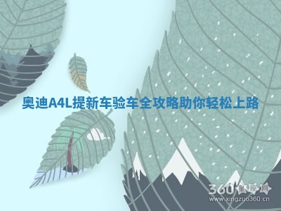 奥迪A4L提新车验车全攻略助你轻松上路