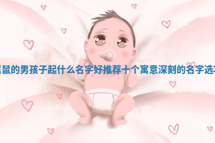 属鼠的男孩子起什么名字好 推荐十个寓意深刻的名字选项