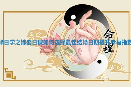 择日学之嫁娶日课如何选择最佳结婚日期提升幸福指数