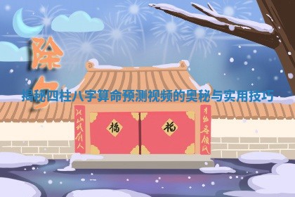 揭秘四柱八字算命预测视频的奥秘与实用技巧