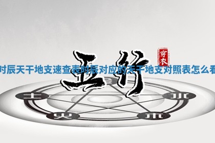 时辰天干地支速查表_时辰对应的天干地支对照表怎么看