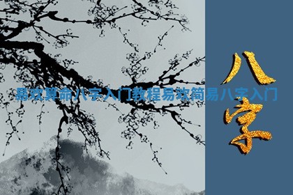 易欢算命八字入门教程_易欢简易八字入门