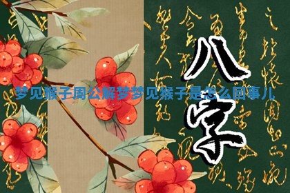 梦见猴子周公解梦 梦见猴子是怎么回事儿