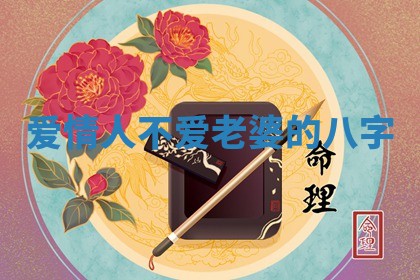 爱情人不爱老婆的八字_