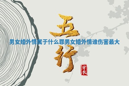 男女婚外情属于什么罪 男女婚外情谁伤害最大