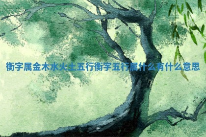 衡字属金木水火土五行 衡字五行属什么有什么意思