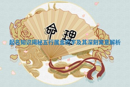 起名知识揭秘五行属金的字及其深刻寓意解析
