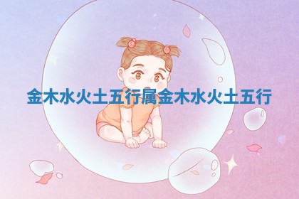 金木水火土五行属 金木水火土 五行