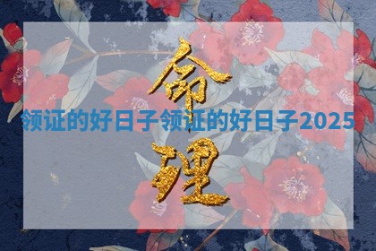 领证的好日子 领证的好日子2025